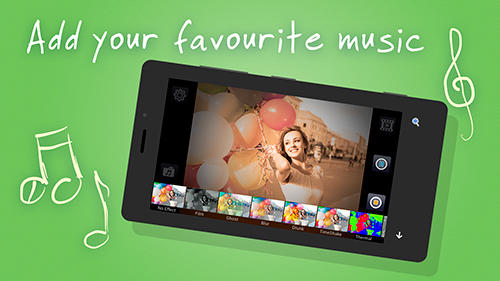 Télécharger gratuitement Video FX music video maker pour Android. Programmes sur les portables et les tablettes.
