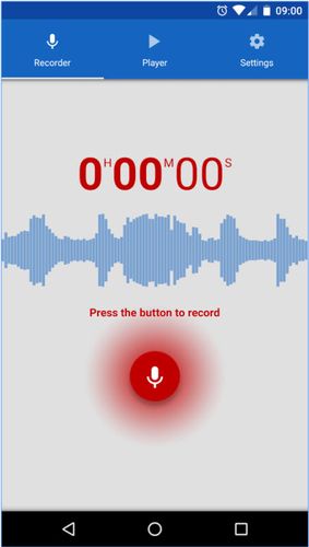 Voice recorder を無料でアンドロイドにダウンロード。携帯電話やタブレット用のプログラム。