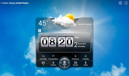 Capturas de tela do programa Weather live em celular ou tablete Android.