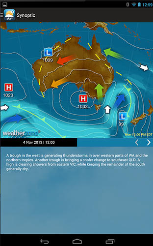 Télécharger gratuitement Weatherzone plus pour Android. Programmes sur les portables et les tablettes.