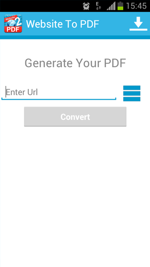 Descargar gratis Website To PDF para Android. Programas para teléfonos y tabletas.