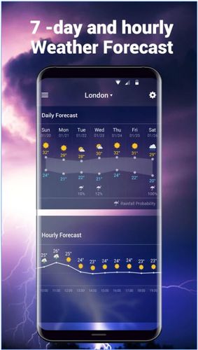 Neon weather forecast widget