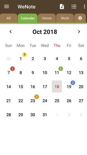 Додаток WeNote - Color notes, to-do, reminders & calendar для Андроїд, скачати безкоштовно програми для планшетів і телефонів.