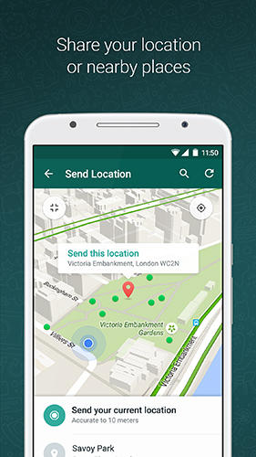 Скріншот програми WhatsApp messenger на Андроїд телефон або планшет.