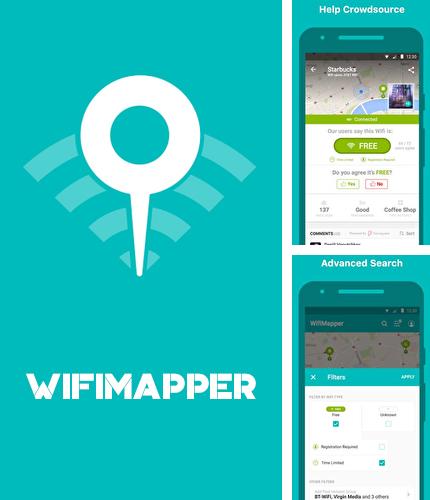 Крім програми Bluetooth app sender APK share для Андроїд, можна безкоштовно скачати WifiMapper - Free Wifi map на Андроїд телефон або планшет.