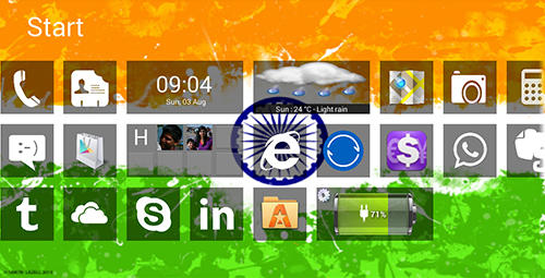 Les captures d'écran du programme Windows 8+ launcher pour le portable ou la tablette Android.