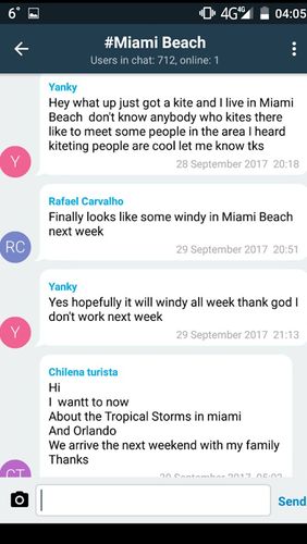 Capturas de pantalla del programa WINDY: Wind forecast & marine weather para teléfono o tableta Android.