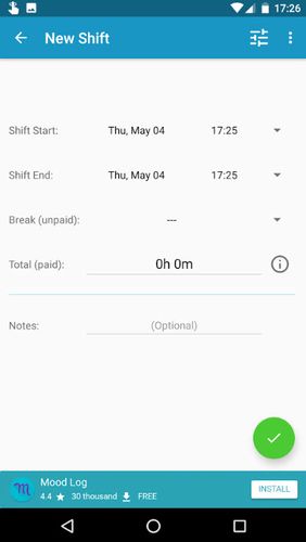 Work log app for Android, download programs for phones and tablets for free.