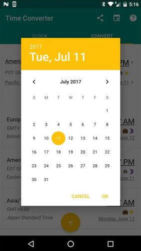 Aplicativo World clock para Android, baixar grátis programas para celulares e tablets.