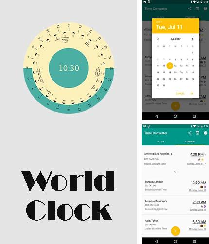 Бесплатно скачать программу World clock на Андроид телефоны и планшеты.