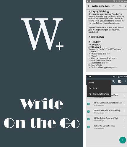 Laden Sie kostenlos Writer +: Schreibe auf dem Laufenden für Android Herunter. App für Smartphones und Tablets.