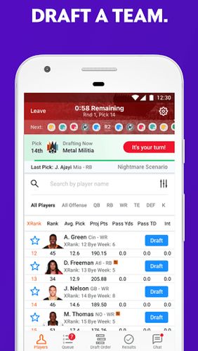 Yahoo fantasy sports を無料でアンドロイドにダウンロード。携帯電話やタブレット用のプログラム。