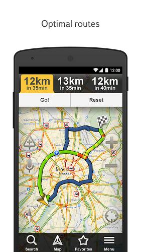 アンドロイド用のアプリYandex navigator 。タブレットや携帯電話用のプログラムを無料でダウンロード。