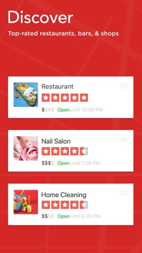 Laden Sie kostenlos Yelp: Food, shopping, services für Android Herunter. Programme für Smartphones und Tablets.