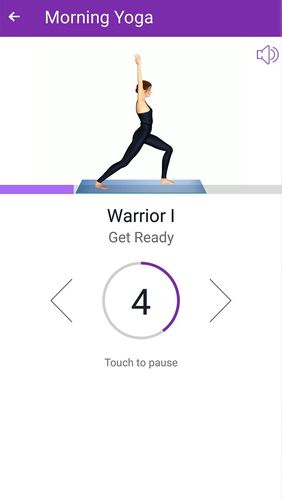 Les captures d'écran du programme Yoga workout - Daily yoga pour le portable ou la tablette Android.