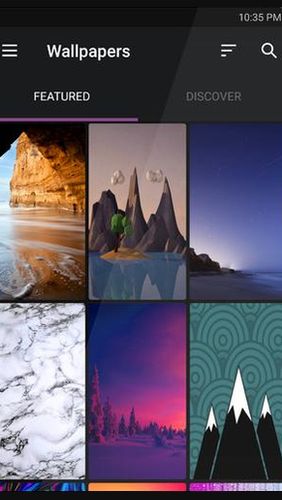 Screenshots des Programms ZEDGE: Ringtones & Wallpapers für Android-Smartphones oder Tablets.