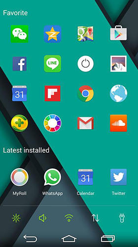 Screenshots des Programms Nano launcher für Android-Smartphones oder Tablets.