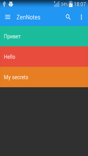 ZenNotes: Secure Notepad app for Android, download programs for phones and tablets for free.