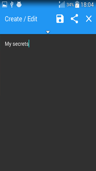 Capturas de pantalla del programa ZenNotes: Secure Notepad para teléfono o tableta Android.