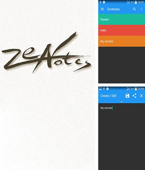 Descargar gratis ZenNotes: Secure Notepad para Android. Apps para teléfonos y tabletas.