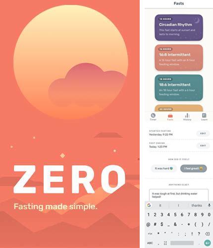 Descargar gratis Zero - Fasting tracker para Android. Apps para teléfonos y tabletas.