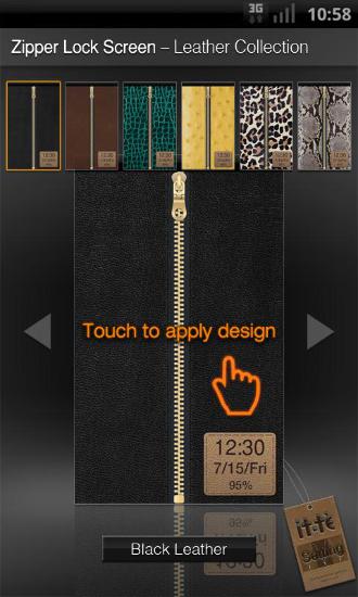 Безкоштовно скачати Zipper Lock Leather на Андроїд. Програми на телефони та планшети.