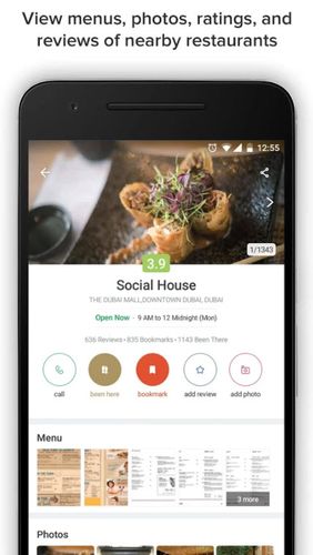Додаток Zomato - Restaurant finder для Андроїд, скачати безкоштовно програми для планшетів і телефонів.