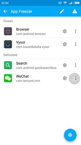 Screenshots des Programms Bluetooth keepalive für Android-Smartphones oder Tablets.