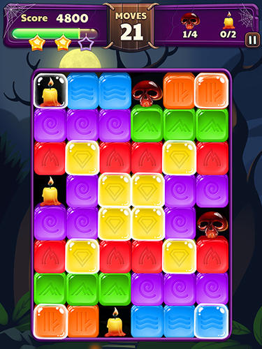 Halloween blast: Crush the cubes für Android spielen. Spiel Halloween Blast: Crushe die Würfel kostenloser Download.