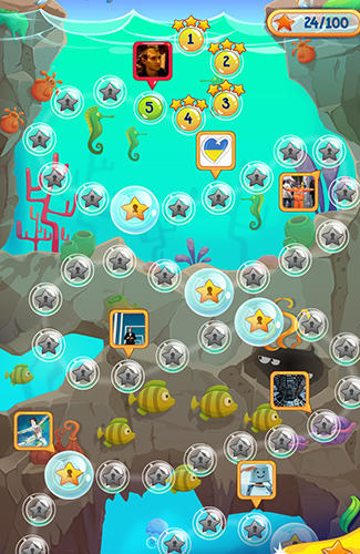 Pearl paradise: Hexa match 3 - Android ゲームのスクリーンショット。 ゲームプレイパール・パラダイス: ヘキサ・マッチ 3。 Android タブレット、携帯電話用Pearl paradise: Hexa match 3のスクリーンショット。