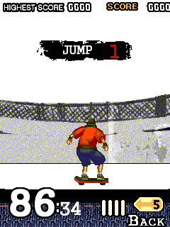 Скриншот java игры Extreme Skateboard. Игровой процесс.