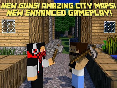 Block Clans - Pixel World Gun - iPhone-Game Screenshots. Spielszene Klotz Familie: Pixelwelt. Screenshots vom Spiel Block Clans - Pixel World Gun für iPhone, iPad oder iPod.