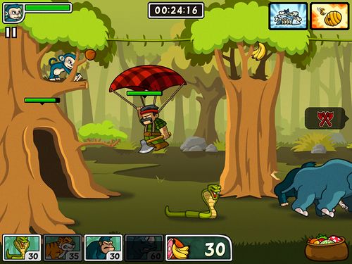 Скриншот игры Lumber whack: Defend the wild на Айфон.