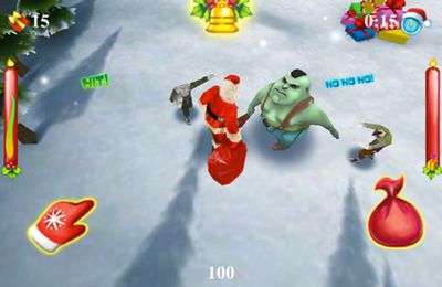 Геймплей Santa vs Zombies 3D для Айпад.