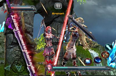 Sword Goddess - screenshots do jogo para iPhone. Jogabilidade do Espada onipotente. Screenshots do jogo Sword Goddess para iPhone, iPad ou iPod.
