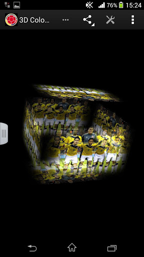 Papeis de parede animados Colômbia 3D futebol para Android. Papeis de parede animados 3D Colombia football para download gratuito.