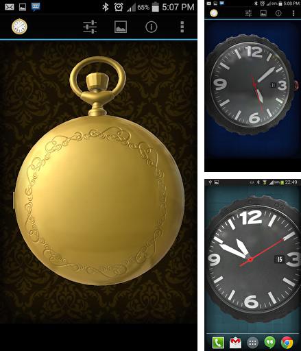 Kostenloses Android-Live Wallpaper 3D Taschenuhr. Vollversion der Android-apk-App 3D pocket watch für Tablets und Telefone.