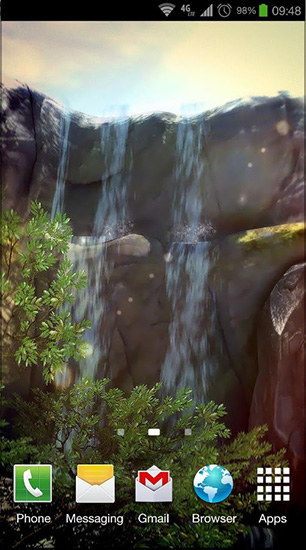 Écrans de 3D Waterfall pro pour tablette et téléphone Android.