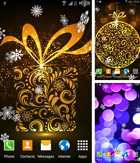 Додатково до живої шпалери Схід сонця для Android телефонів та планшетів, Ви можете також безкоштовно скачати Abstract: Christmas.