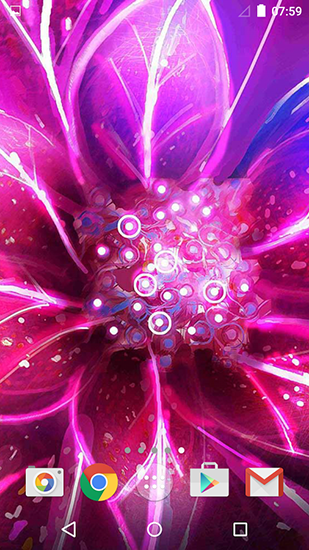 Screenshots of the Abstract flower for Android tablet, phone.