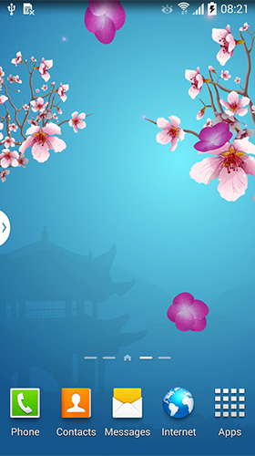 Kostenloses Android-Live Wallpaper Abstrakte Sakura. Vollversion der Android-apk-App Abstract sakura für Tablets und Telefone.