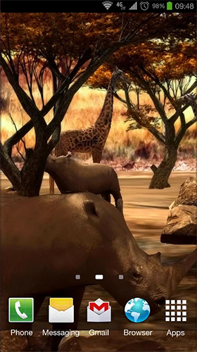 Fondos de pantalla animados a Africa 3D para Android. Descarga gratuita fondos de pantalla animados África 3D.