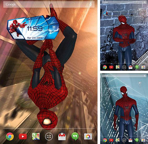 Дополнительно к живым обоям на Андроид телефоны и планшеты Листья 3D, вы можете также бесплатно скачать заставку Amazing Spider-man 2.