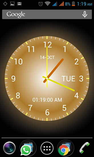 Écrans de Analog clock pour tablette et téléphone Android.