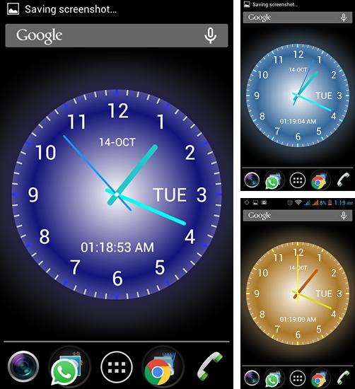 Kostenloses Android-Live Wallpaper Analoguhr. Vollversion der Android-apk-App Analog clock für Tablets und Telefone.