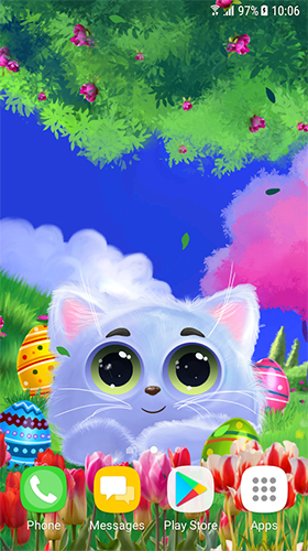 Animated cat für Android spielen. Live Wallpaper Animierte Katze kostenloser Download.