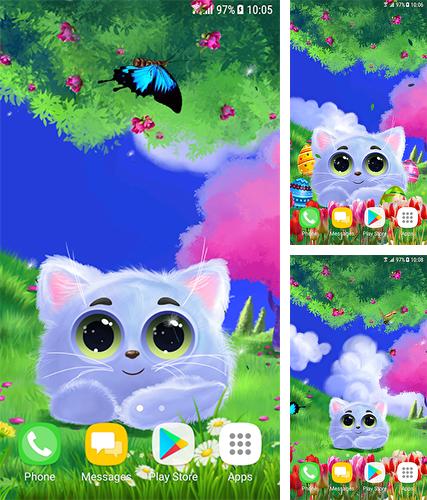 Kostenloses Android-Live Wallpaper Animierte Katze. Vollversion der Android-apk-App Animated cat für Tablets und Telefone.