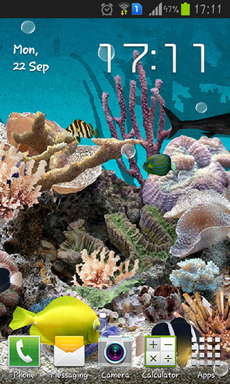 Descargar Aquarium 3D para Android gratis. El fondo de pantalla animados  Acuario 3D en Android.