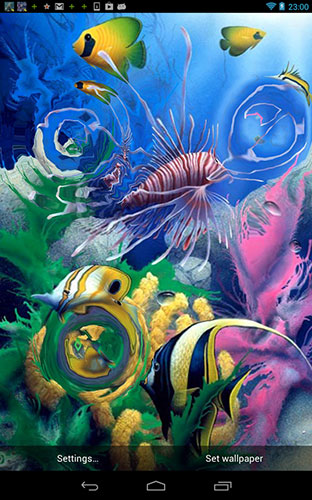 Aquarium 3D by Shyne Lab - бесплатно скачать живые обои на Андроид телефон или планшет.
