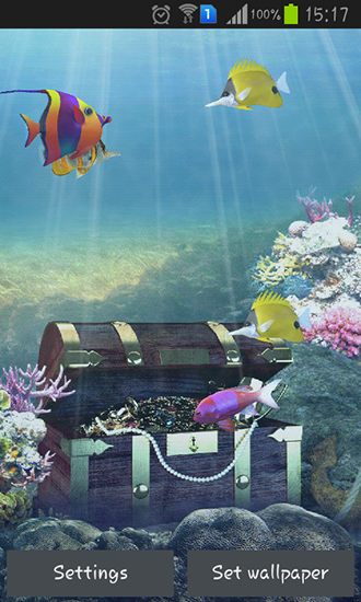 Aquarium and fish - безкоштовно скачати живі шпалери на Андроїд телефон або планшет.